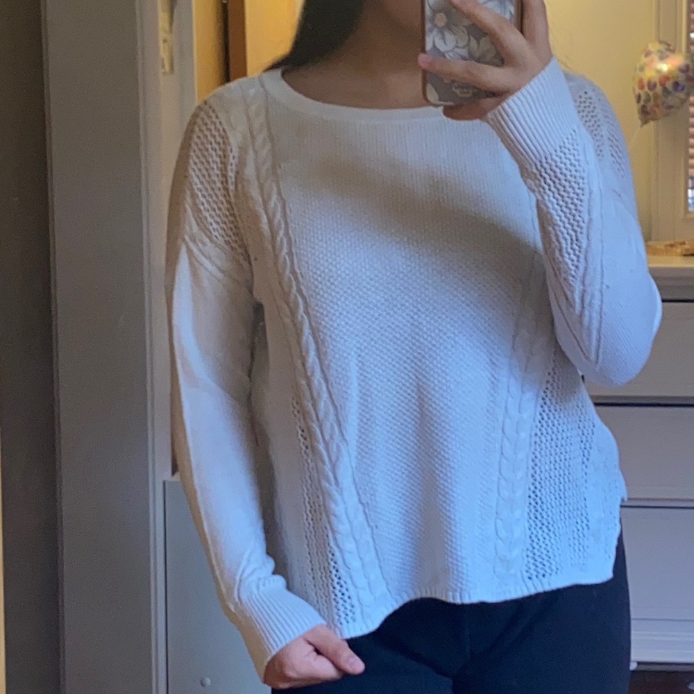 american eagle cream sweater